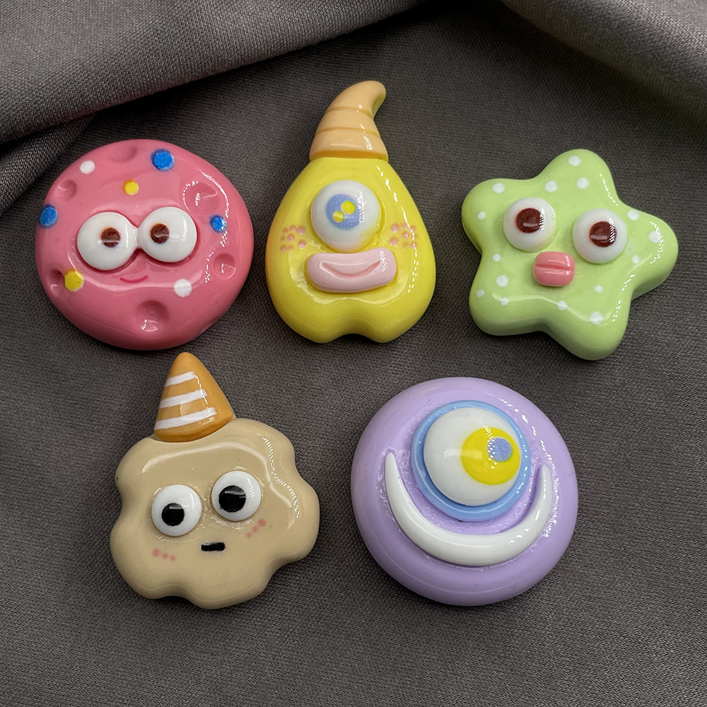 Star Flat Back - 5pcs big ear star cartoon resin