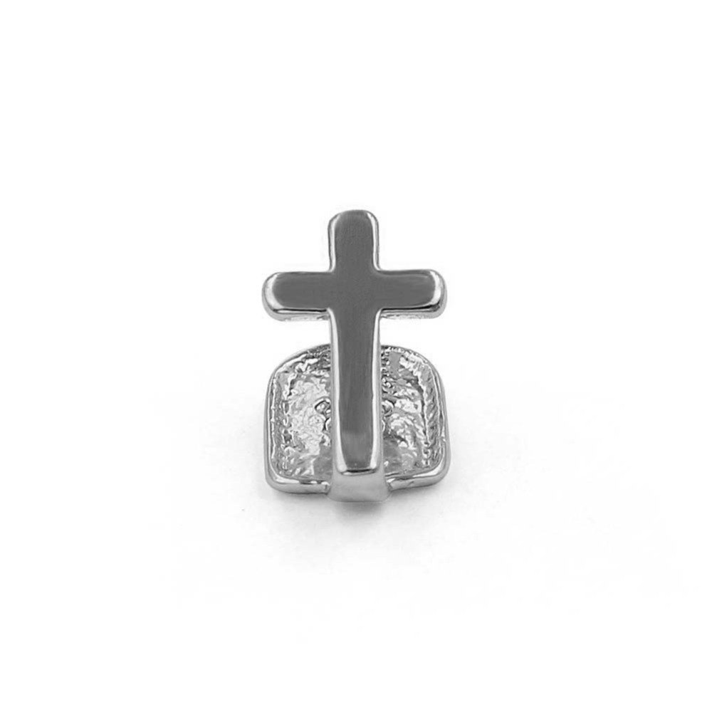 Yellow Body Jewelry - TOPGRILLZ Single Cross Teeth Grillz Yellow