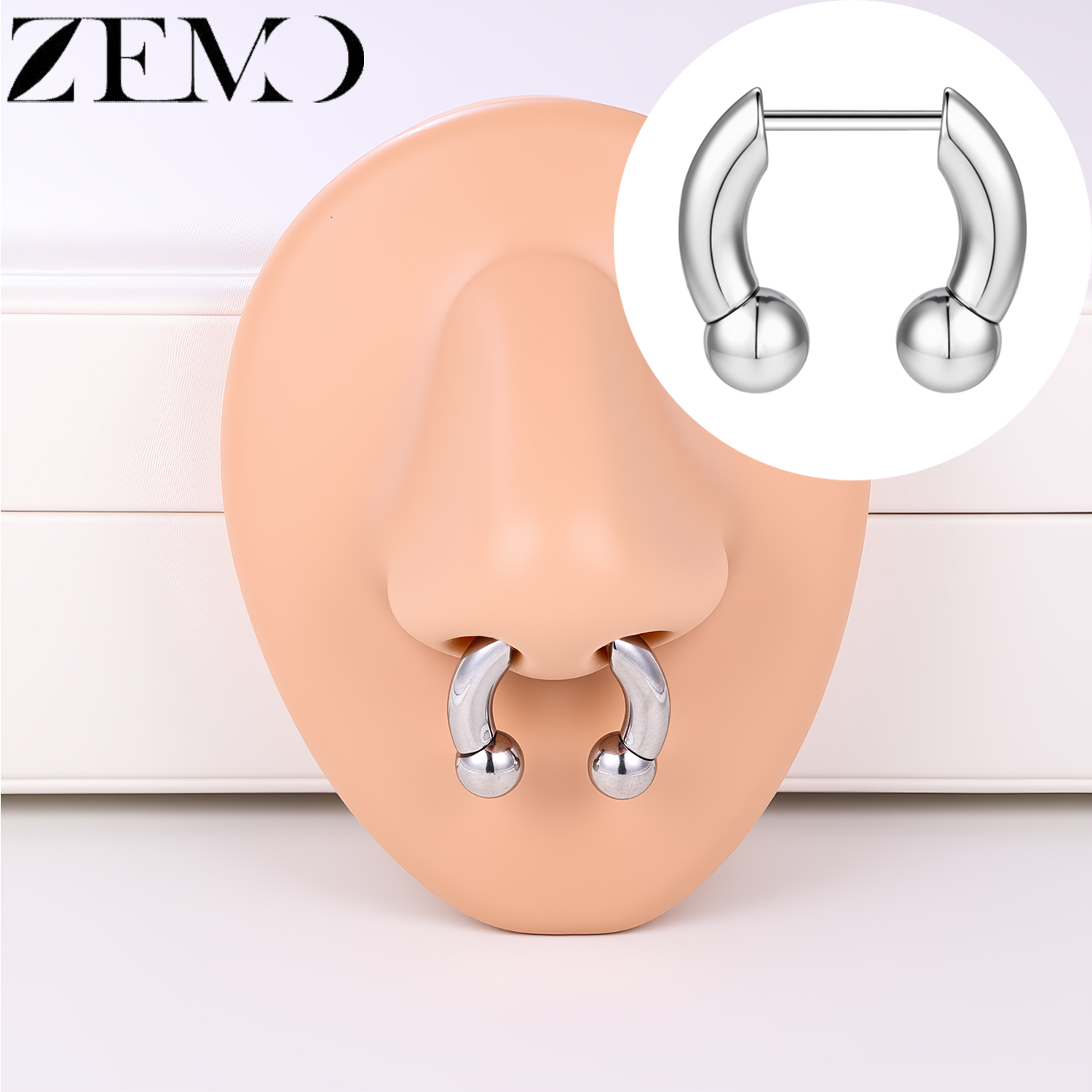 Body Jewelry Threadless - ZEMO 1 PC 16G Stainless Steel