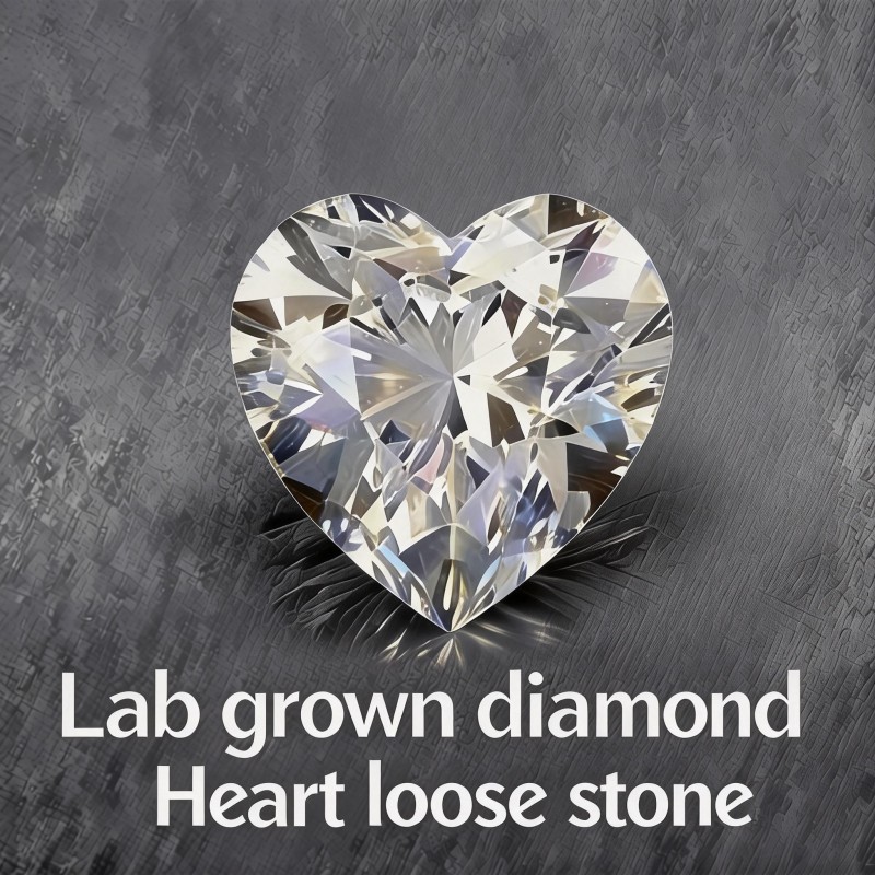 Body Jewelry Vch - Loose Heart Lab Grown Diamonds 3x3mm