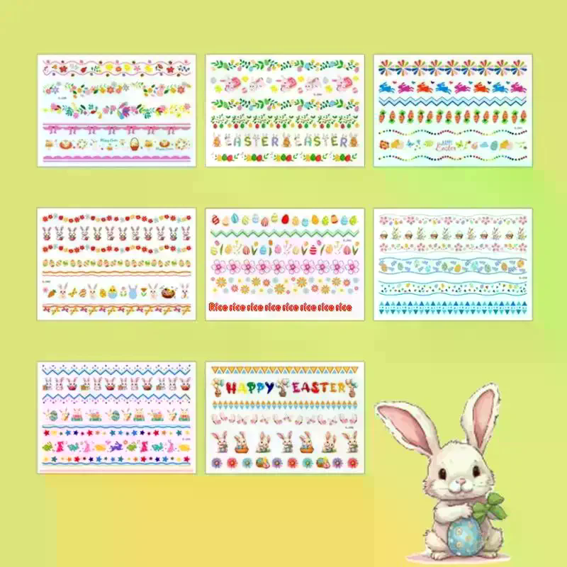 Body Jewelry Eyebrow - Easter Temporary Tattoo Stickers, Holiday Party