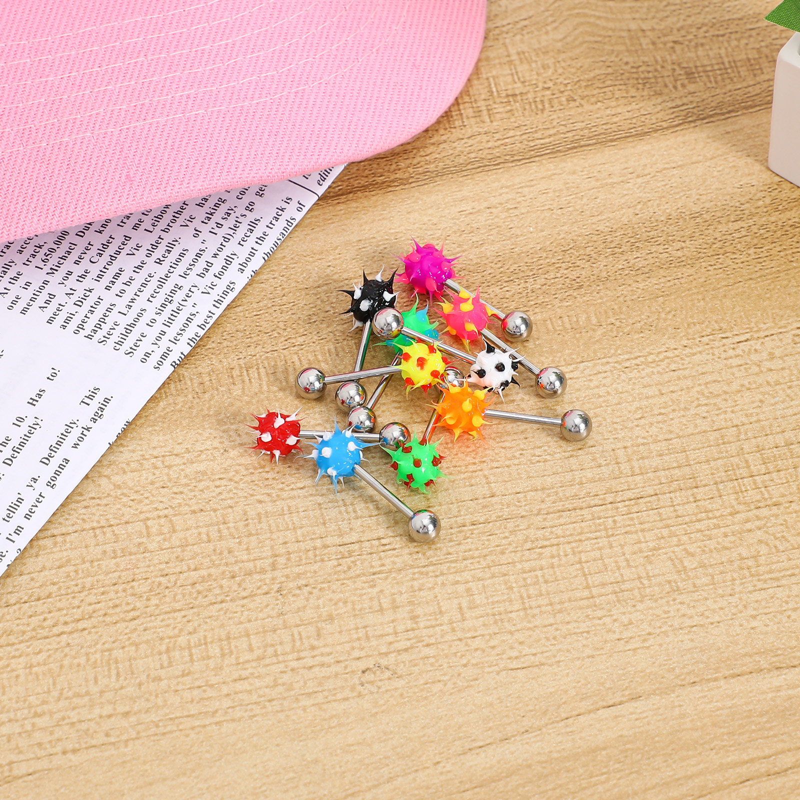 10Pcs Tongue Studs Body Jewelr - Body Jewelry Materials 评论和价格