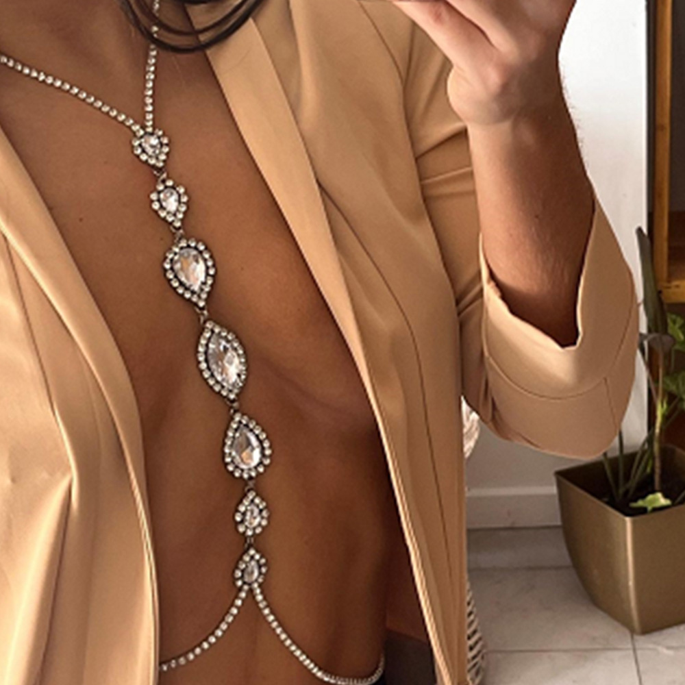 Fashion Sexy Water Drop Neckla - Body Jewelry Dress 评论和价格