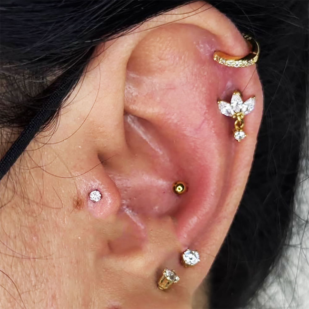 1PC Stainless Steel Lip Studs  - Body Jewelry Internally Threaded 评论和价格