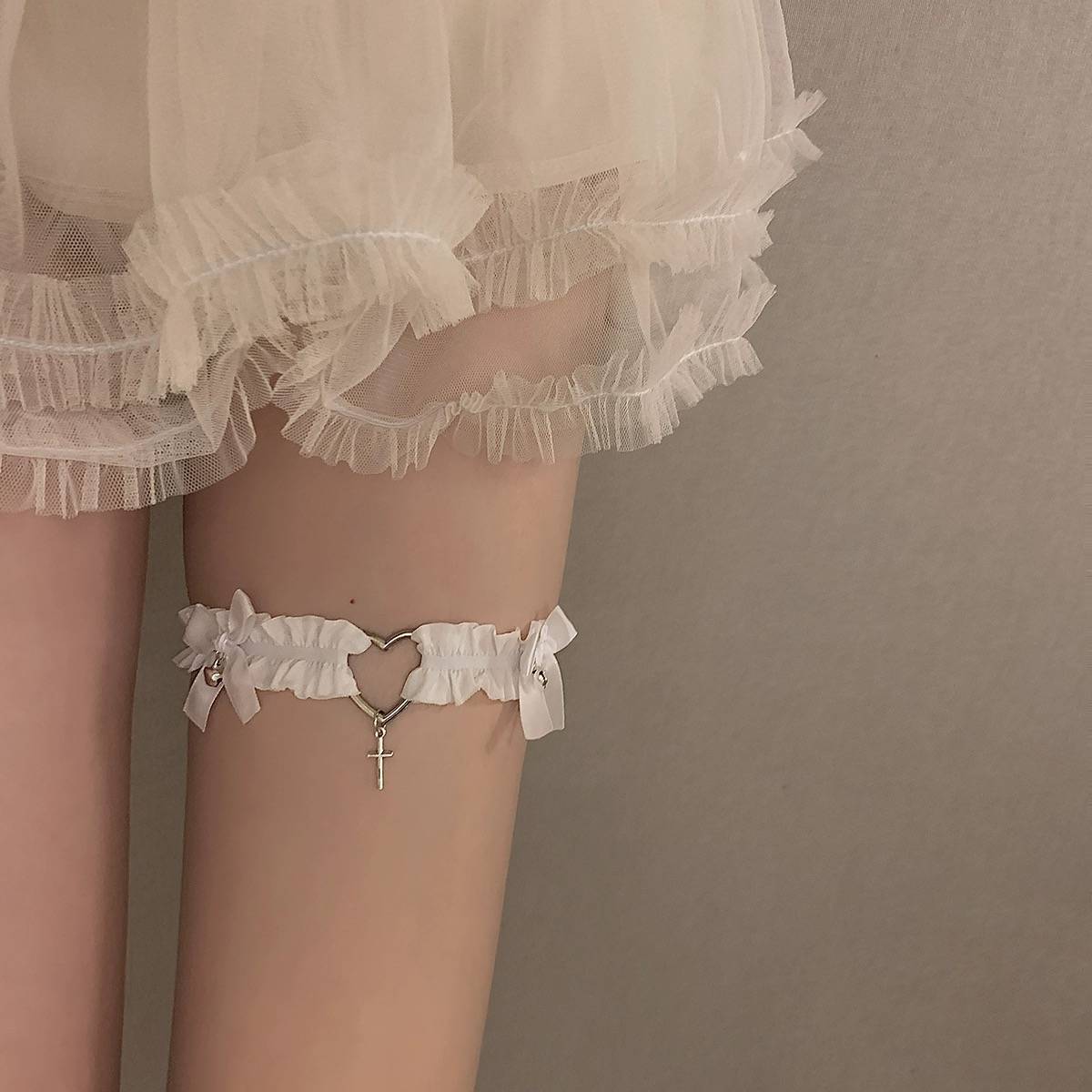 Bow, heart, bell, leg ring, fe - Body Jewelry Thigh Chain 评论和价格