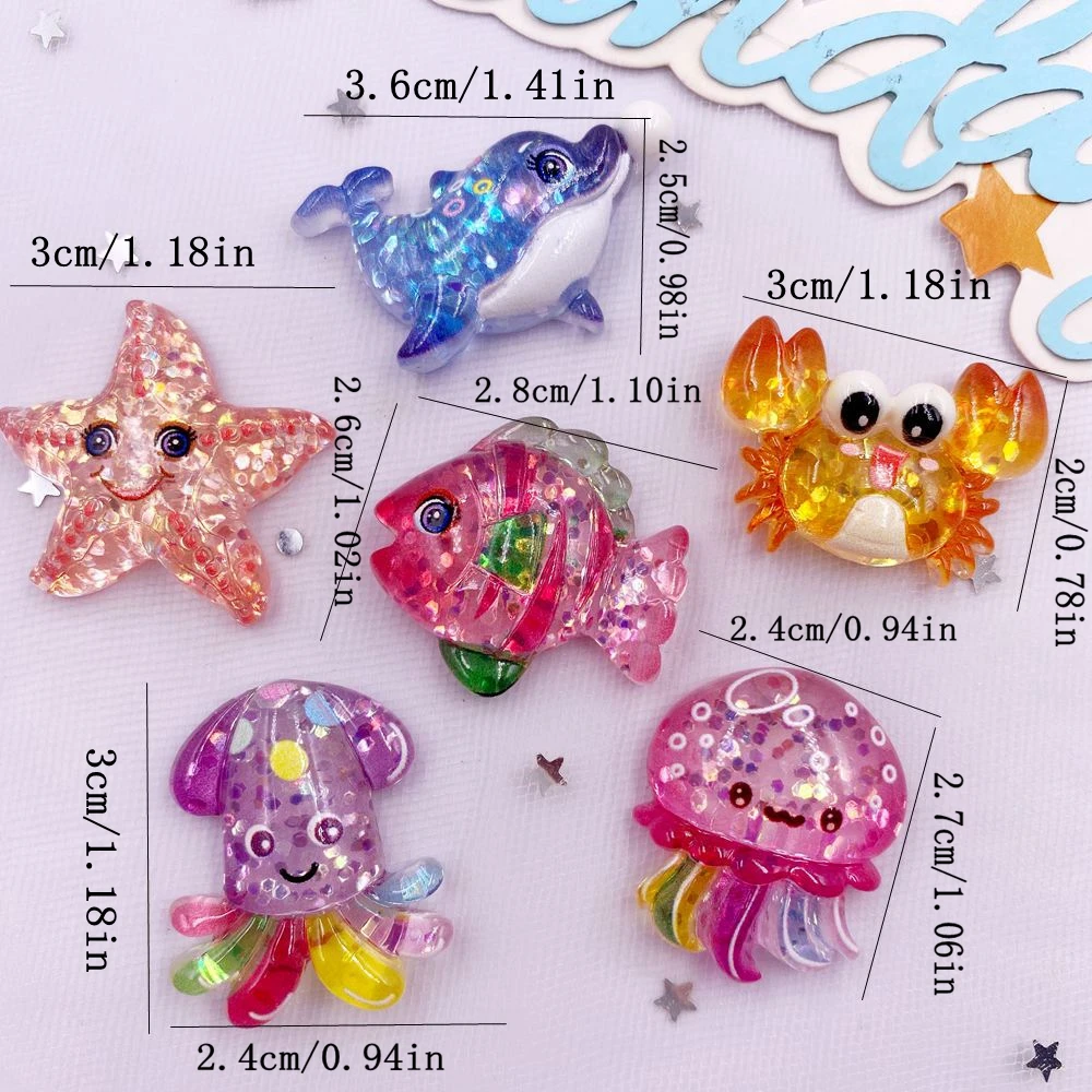 10pcs Glitter Colorful Resin S - Star Flat Back 评论和价格