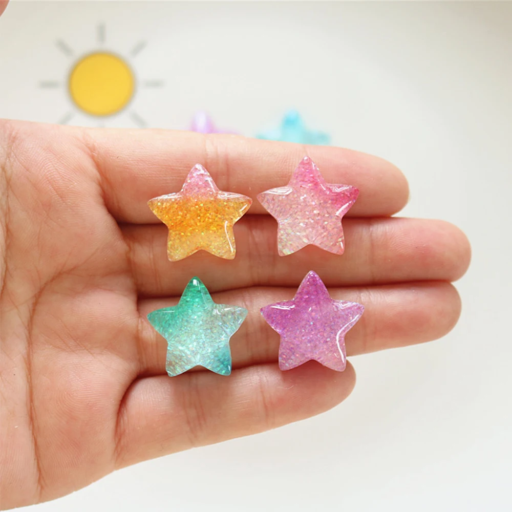 10PCS Gradient Star Series Res - Star Flat Back 评论和价格