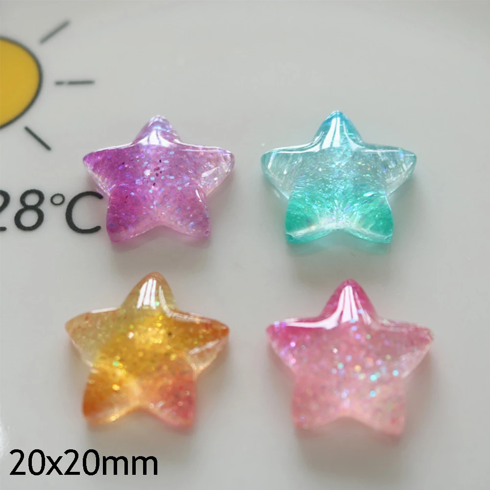10PCS Gradient Star Series Res - Star Flat Back 评论和价格