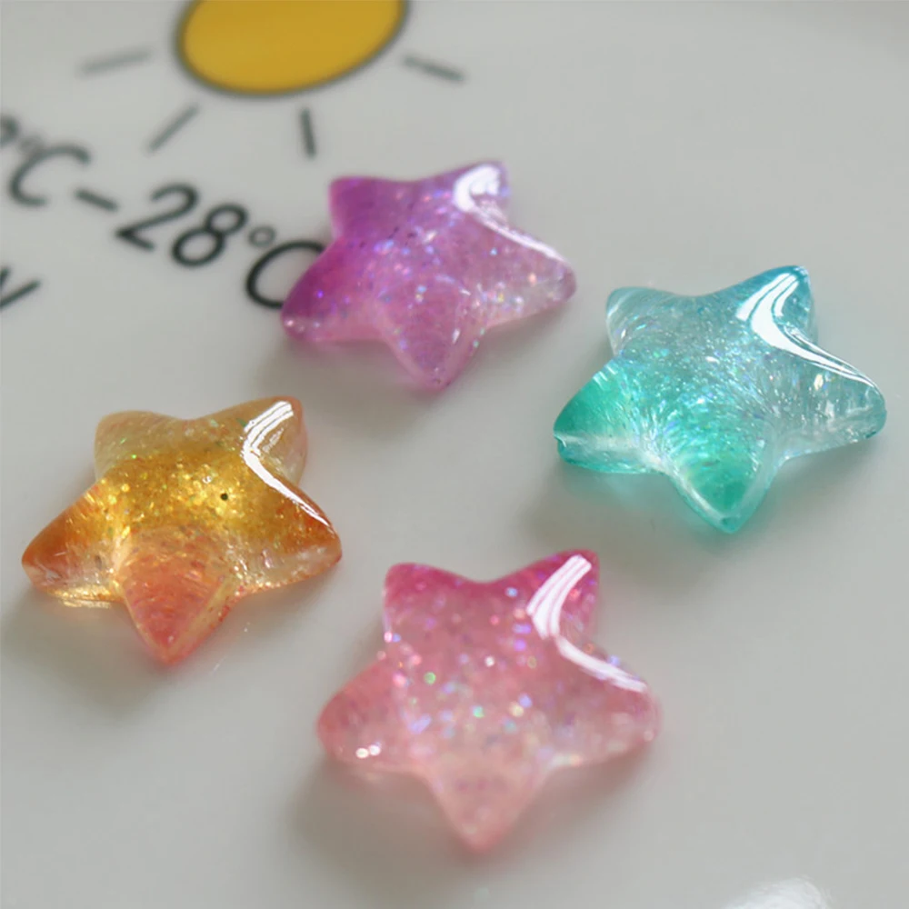 10PCS Gradient Star Series Res - Star Flat Back 评论和价格