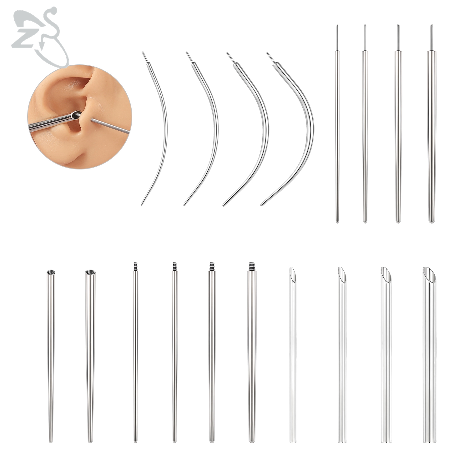 ZS 1 PC 14/16/18/20G Stainless - Body Jewelry Threadless 评论和价格
