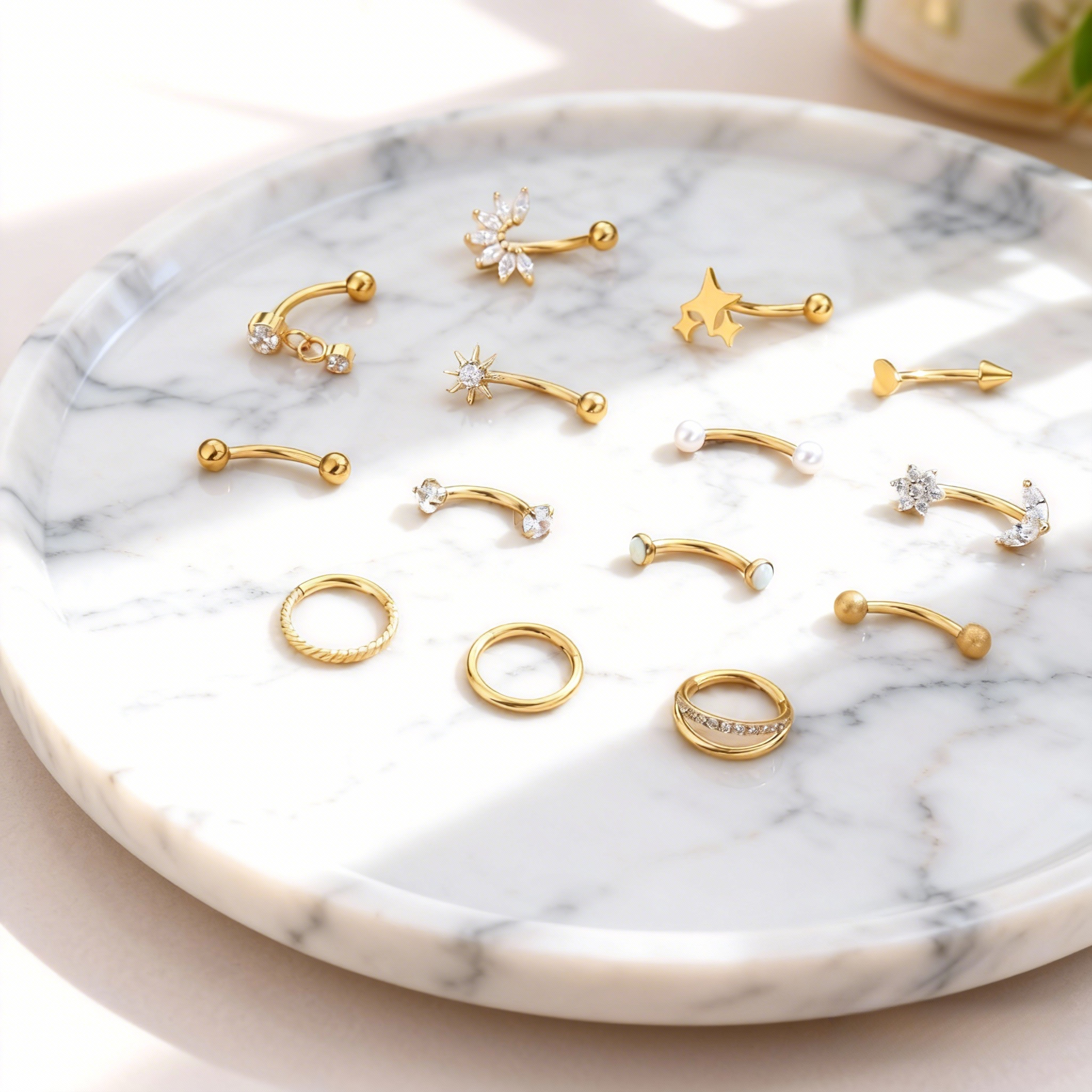 Drperfect 1PC Rook Eyebrow Pie - Eyebrow Curved Barbell 评论和价格
