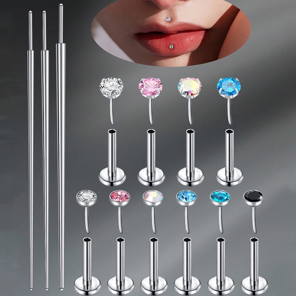 1 Set Titanium Alloy Threadles - Body Jewelry Threadless 评论和价格