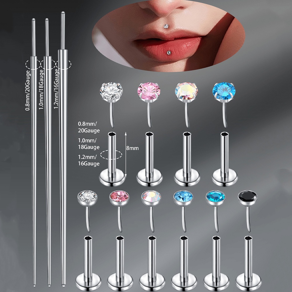1 Set Titanium Alloy Threadles - Body Jewelry Threadless 评论和价格