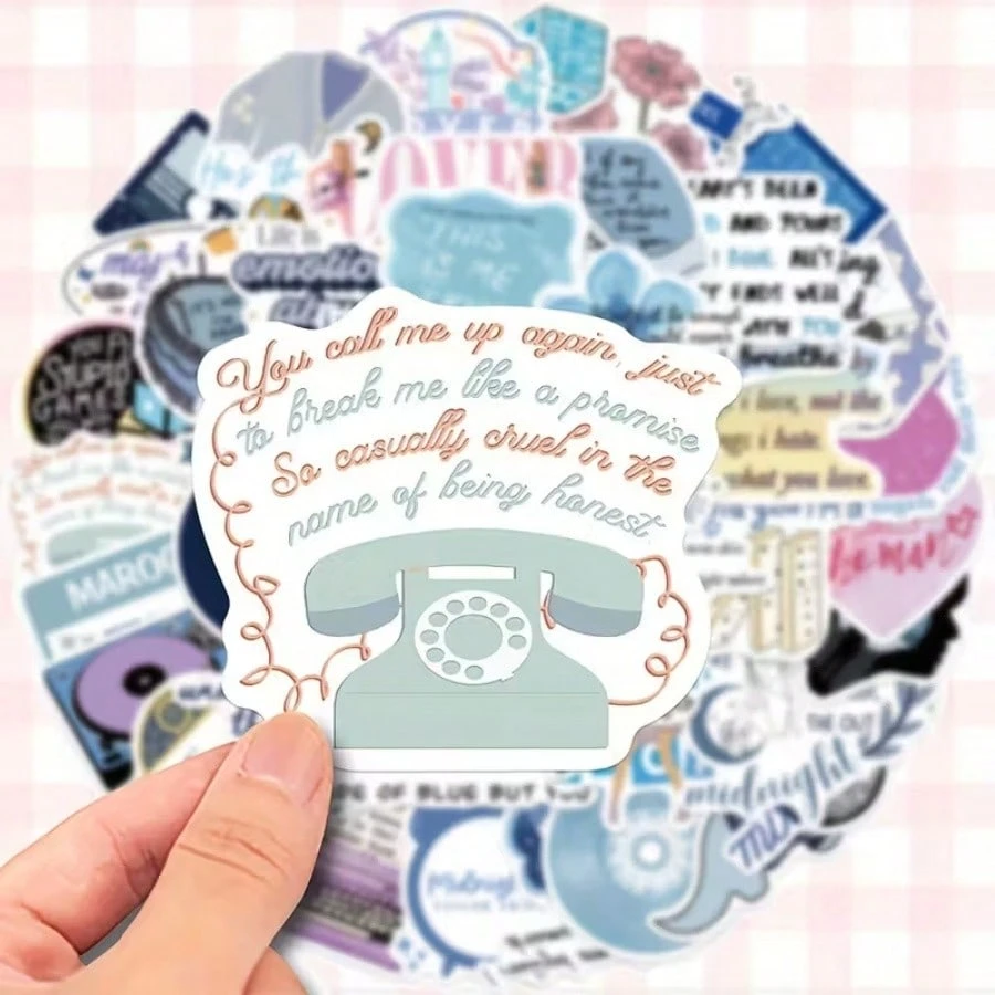 51pcs Vinyl Sticker Set Singer - Body Jewelry Eyebrow 评论和价格