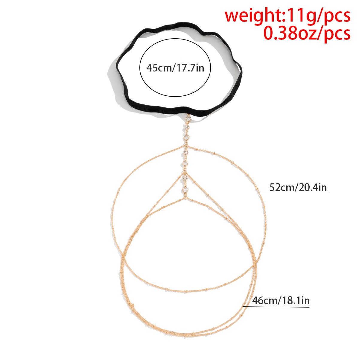 Boho Elastic Band Crystal Leg  - Body Jewelry Thigh Chain 评论和价格