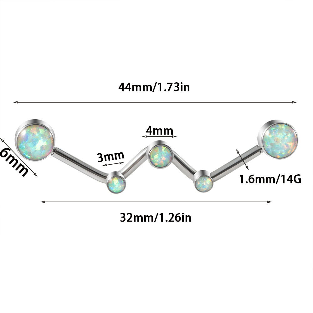 1PC 316L Surgical Steel 14G Co - Body Jewelry Threadless 评论和价格