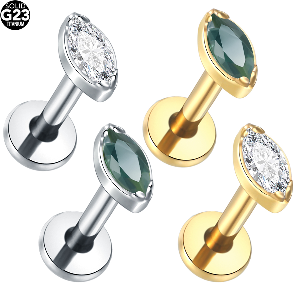 1Pc/5Pcs Titanium Cartilage Ea - Body Jewelry Internally Threaded 评论和价格
