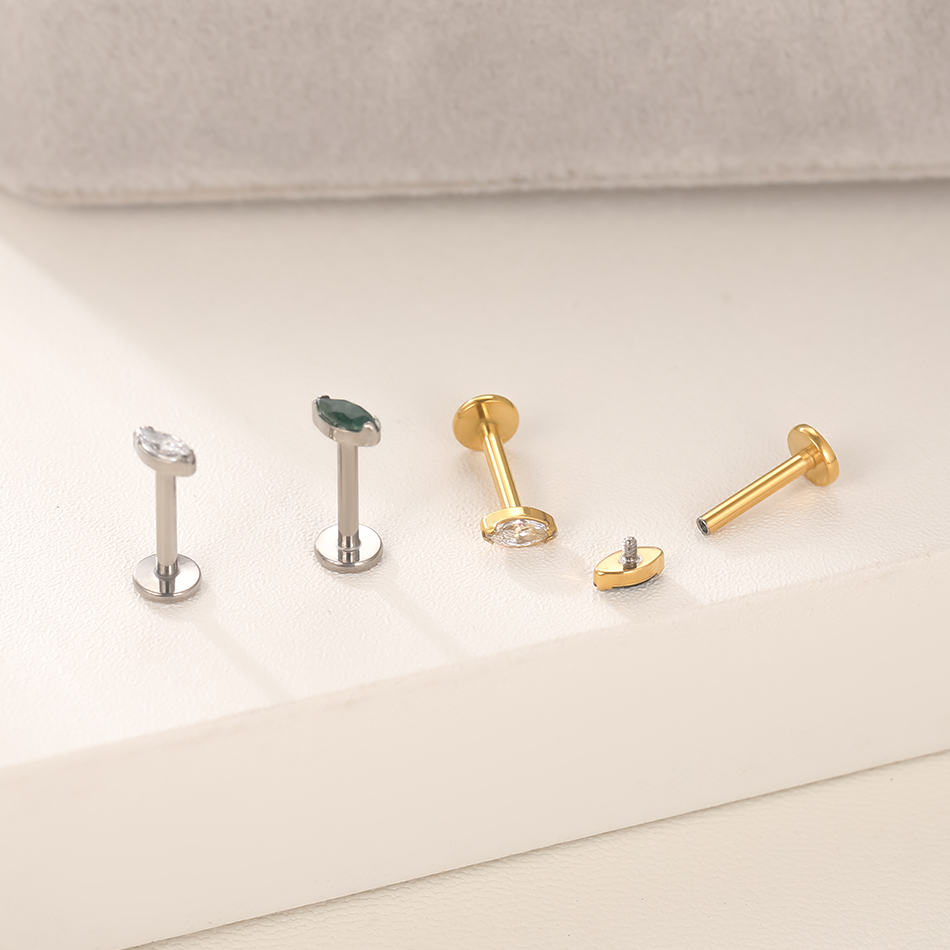 1Pc/5Pcs Titanium Cartilage Ea - Body Jewelry Internally Threaded 评论和价格