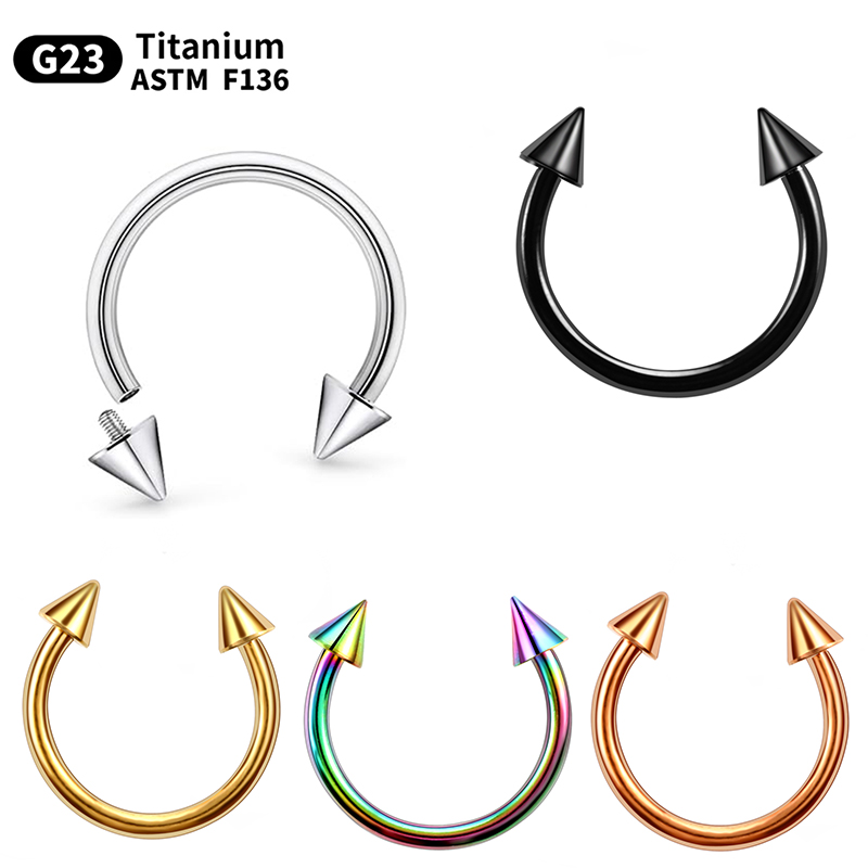 1PC G23 Titanium Circular Pier - Body Jewelry Internally Threaded 评论和价格