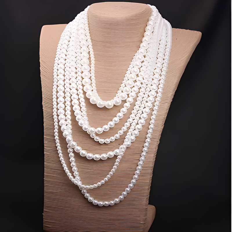 Vintage Pearl Multi-Layered Bo - Body Jewelry Thigh Chain 评论和价格