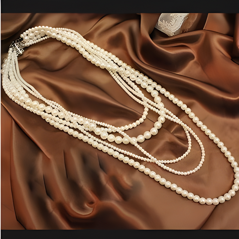 Vintage Pearl Multi-Layered Bo - Body Jewelry Thigh Chain 评论和价格