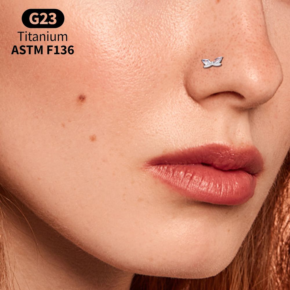 Titanium Wing Labret Lot Helix - Body Jewelry Vertical Labret 评论和价格