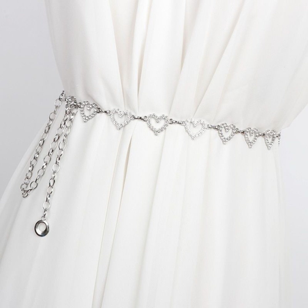 Fashion Tassel Heart Waist Cha - Body Jewelry Dress 评论和价格