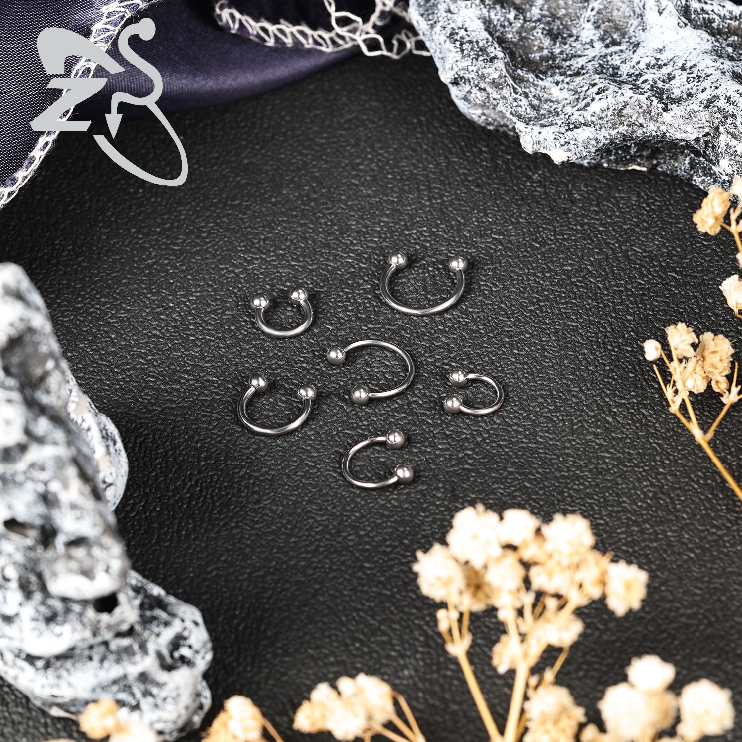 ZS 1PC 16G/18G Spike Nose Ring - Body Jewelry Internally Threaded 评论和价格