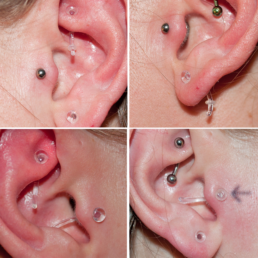 1PC Glass Nose Stud Transparen - Body Jewelry Storage 评论和价格