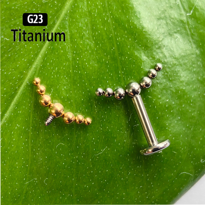G23 Titanium Piercing 7pcs Bal - Body Jewelry Vertical Labret 评论和价格