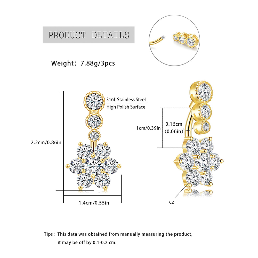 Stainless Steel Belly Ring, As - Body Jewelry Urban 评论和价格