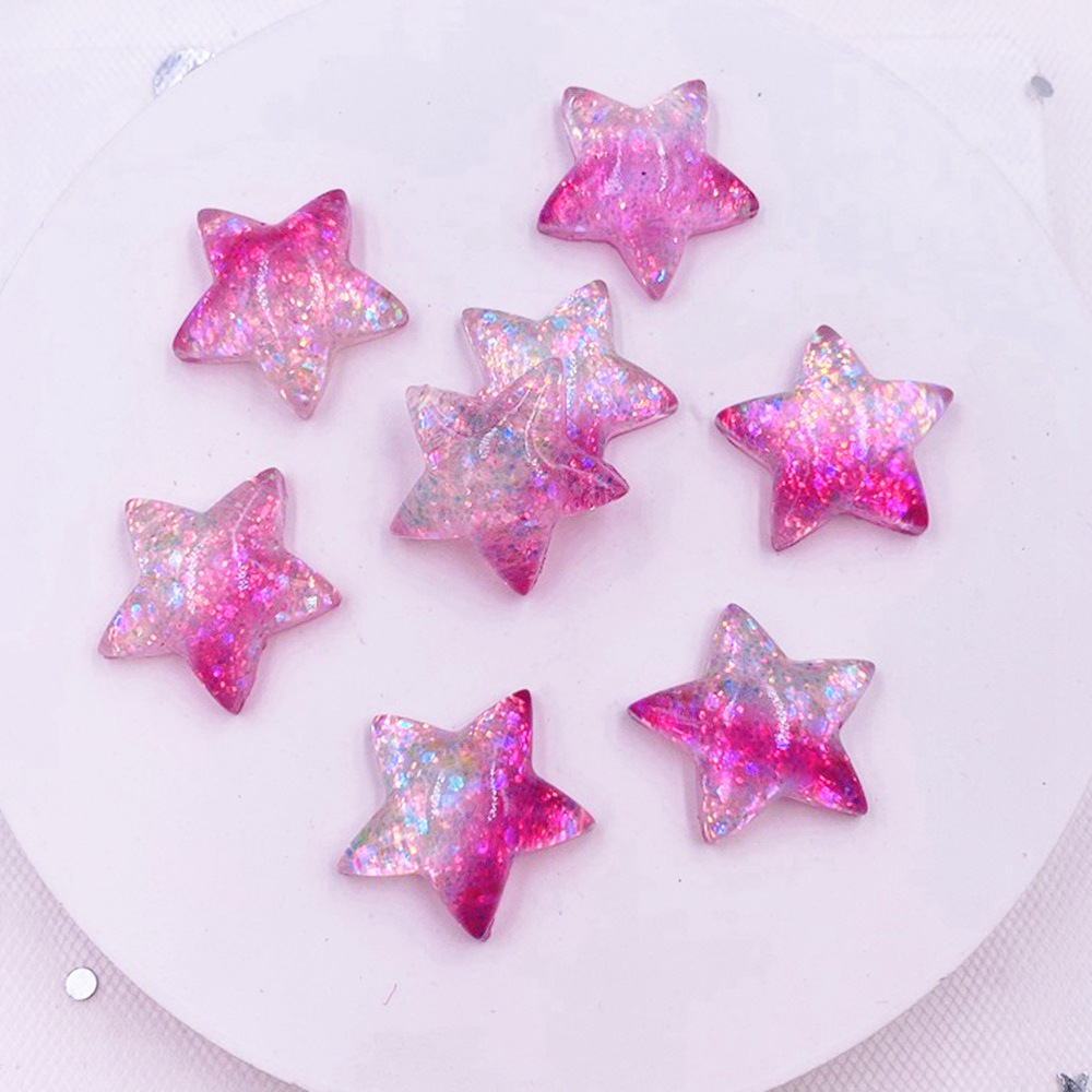 12pcs Resin Colorful Cute Shni - Star Flat Back 评论和价格