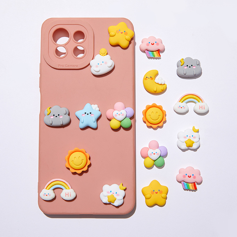 10pcs Cartoon Rainbow Clouds M - Star Flat Back 评论和价格