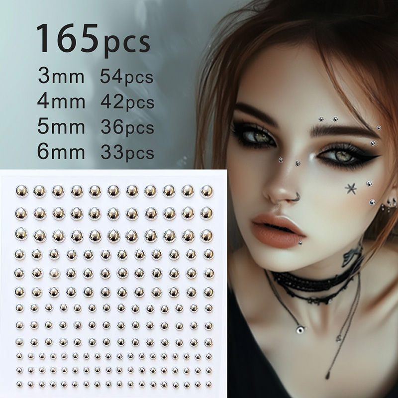 3D Face Eyes Party Makeup Tatt - Body Jewelry Eyebrow 评论和价格