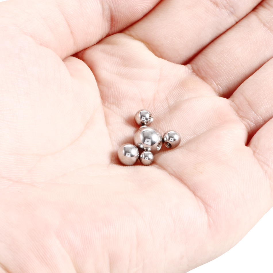 100Pcs/lot Stainless Steel Scr - Body Jewelry Nipple Rings 评论和价格