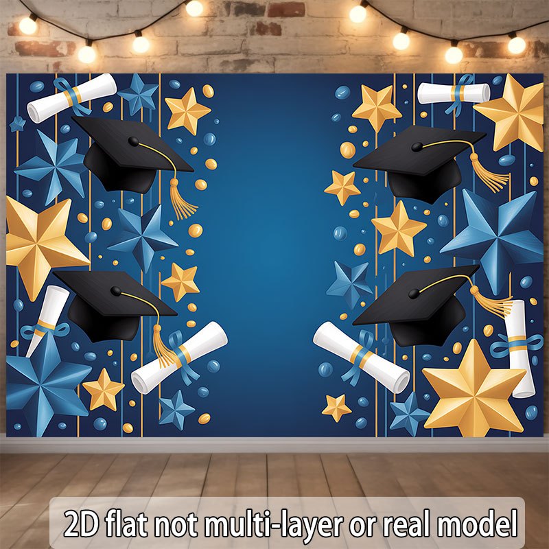 One 2D flat banner, with a gra - Star Flat Back 评论和价格