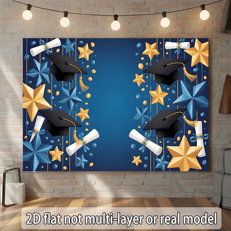 One 2D flat banner, with a gra - Star Flat Back 评论和价格