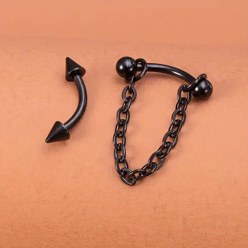 2pcs Stainless Steel Curved Ba - Eyebrow Curved Barbell 评论和价格
