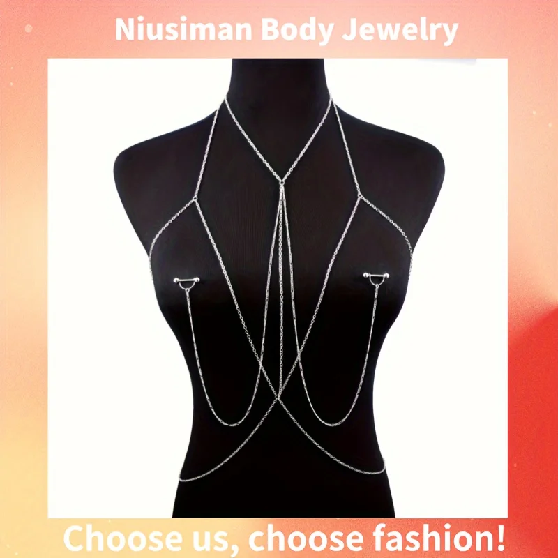 1pc  Elegant & Sexy Body Chain - Body Jewelry Nipple Rings 评论和价格