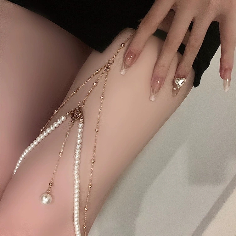 Boho Elastic Band Crystal Leg  - Body Jewelry Thigh Chain 评论和价格