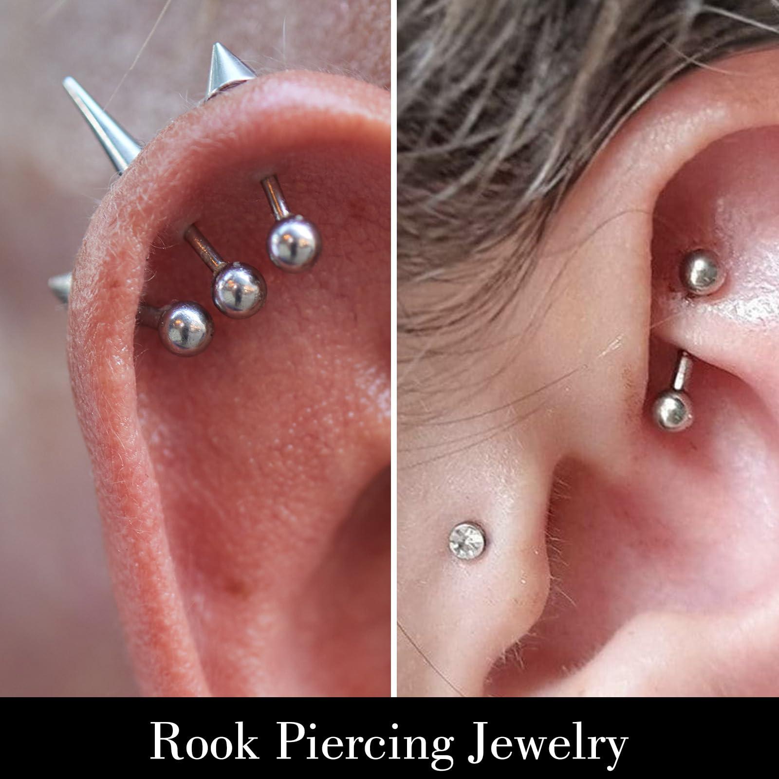 17Pcs Titanium Internal Thread - Body Jewelry Vertical Labret 评论和价格