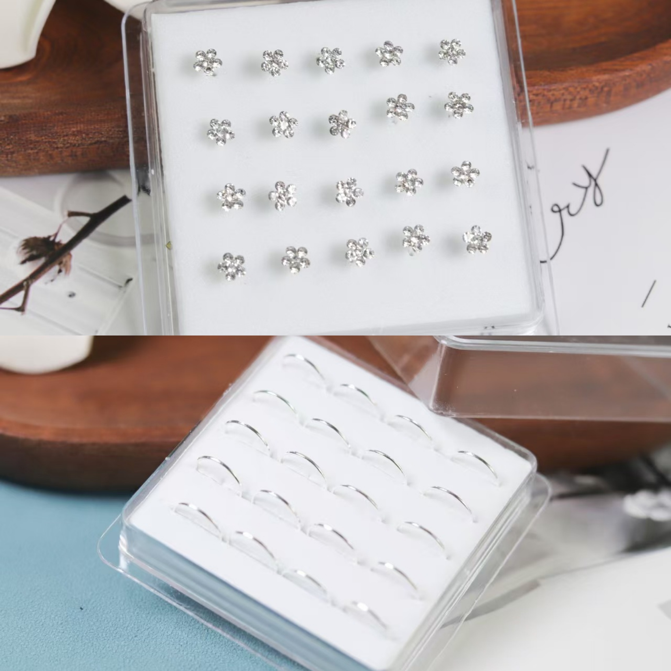 20Pcs/Box Body Nose Piercing J - Body Jewelry Storage 评论和价格