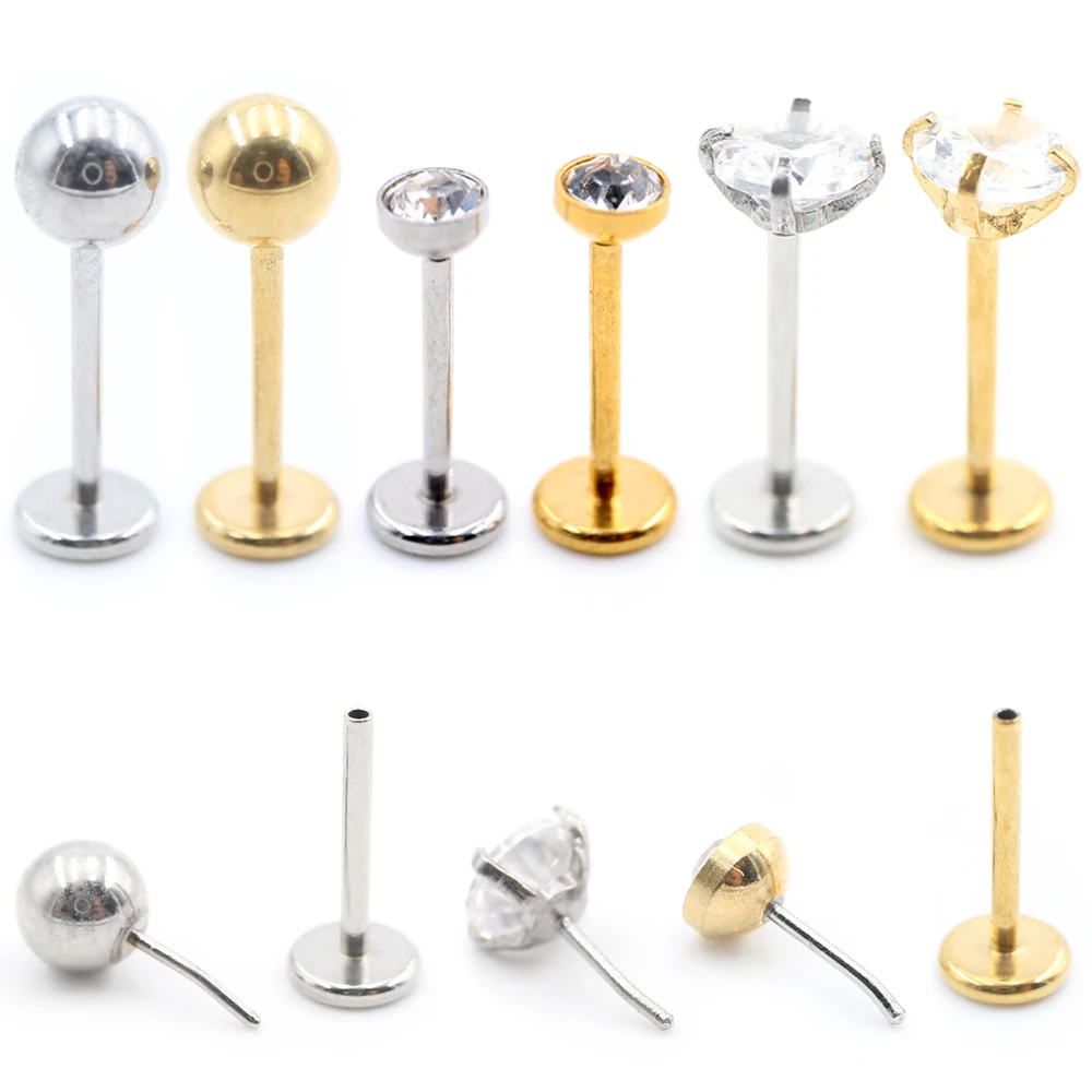 1 Piece Titanium 20G Threadles - Body Jewelry Threadless 评论和价格