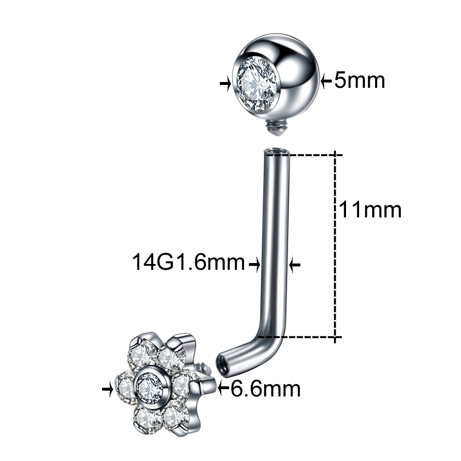 1PC Titanium Christina Vertica - Body Jewelry Vch 评论和价格