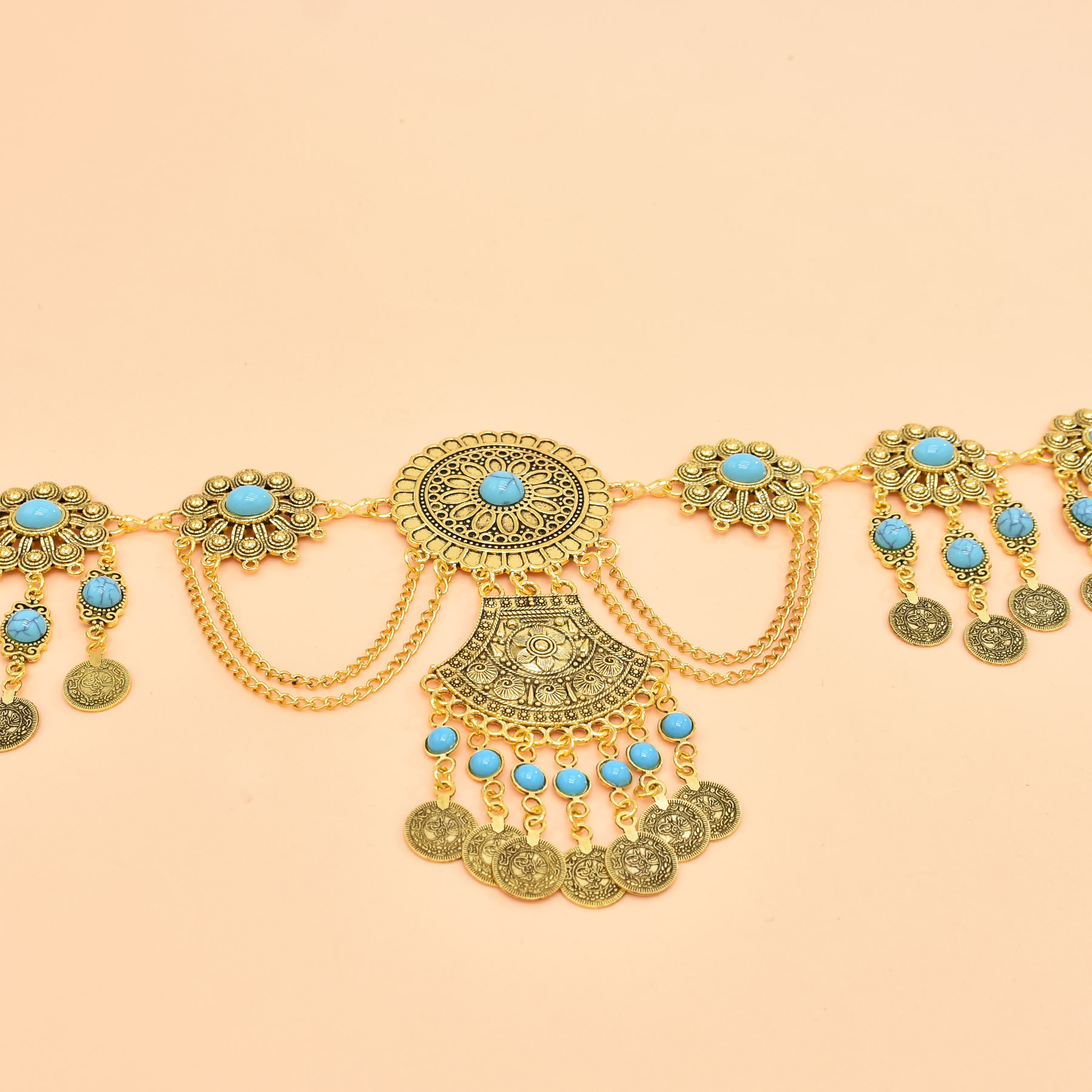 Retro Geometric Carving Waist  - Body Jewelry Dress 评论和价格