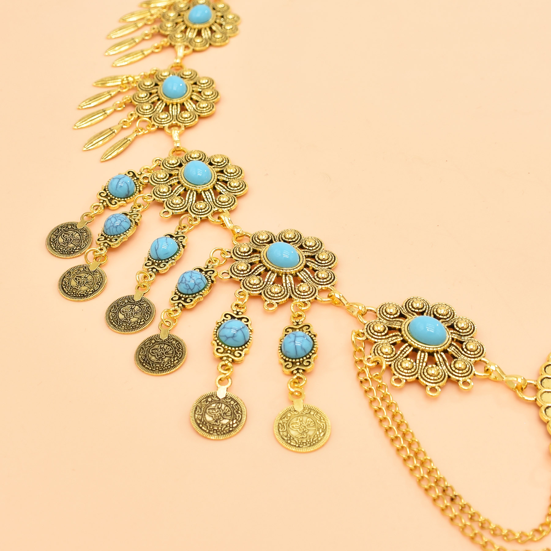 Retro Geometric Carving Waist  - Body Jewelry Dress 评论和价格