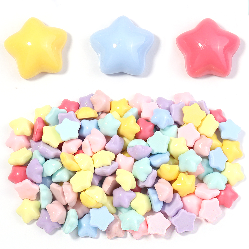 50pcs/lot 16mm Colorful Star R - Star Flat Back 评论和价格