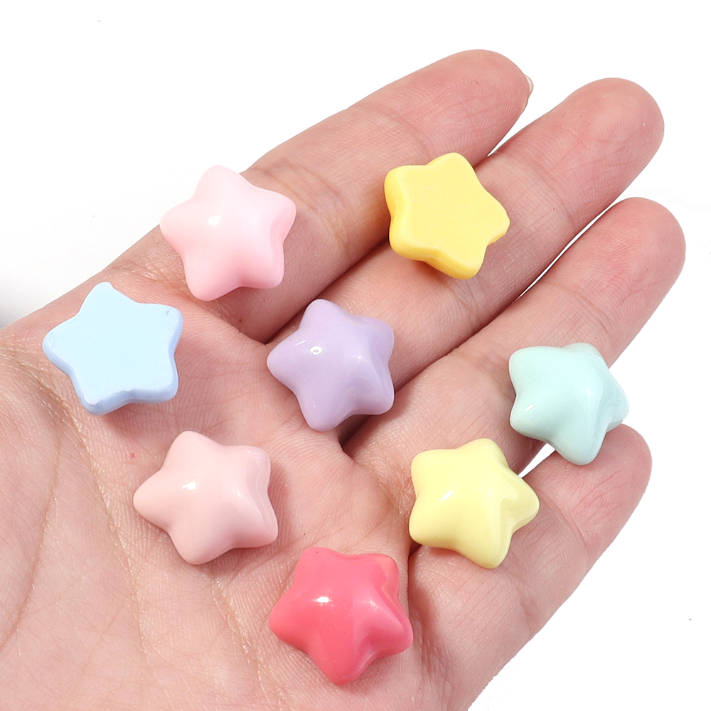 50pcs/lot 16mm Colorful Star R - Star Flat Back 评论和价格
