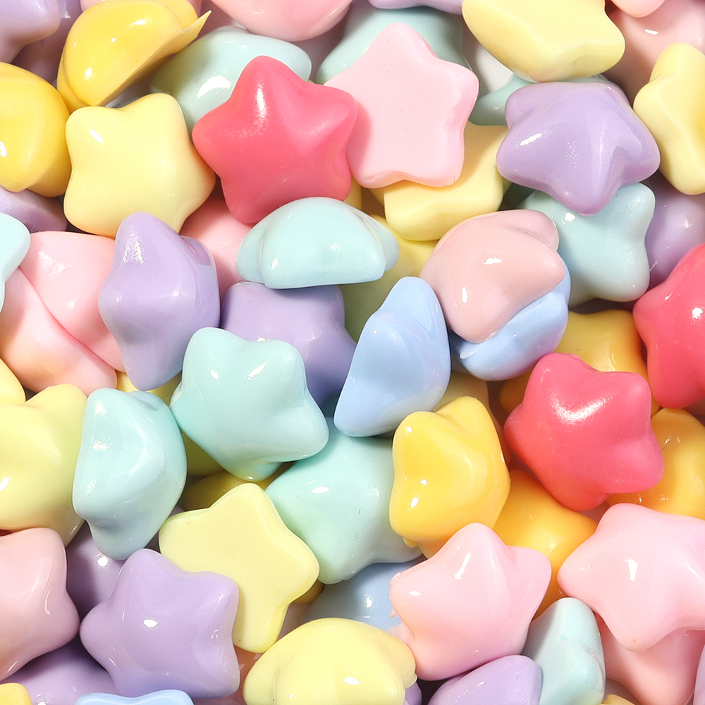 50pcs/lot 16mm Colorful Star R - Star Flat Back 评论和价格