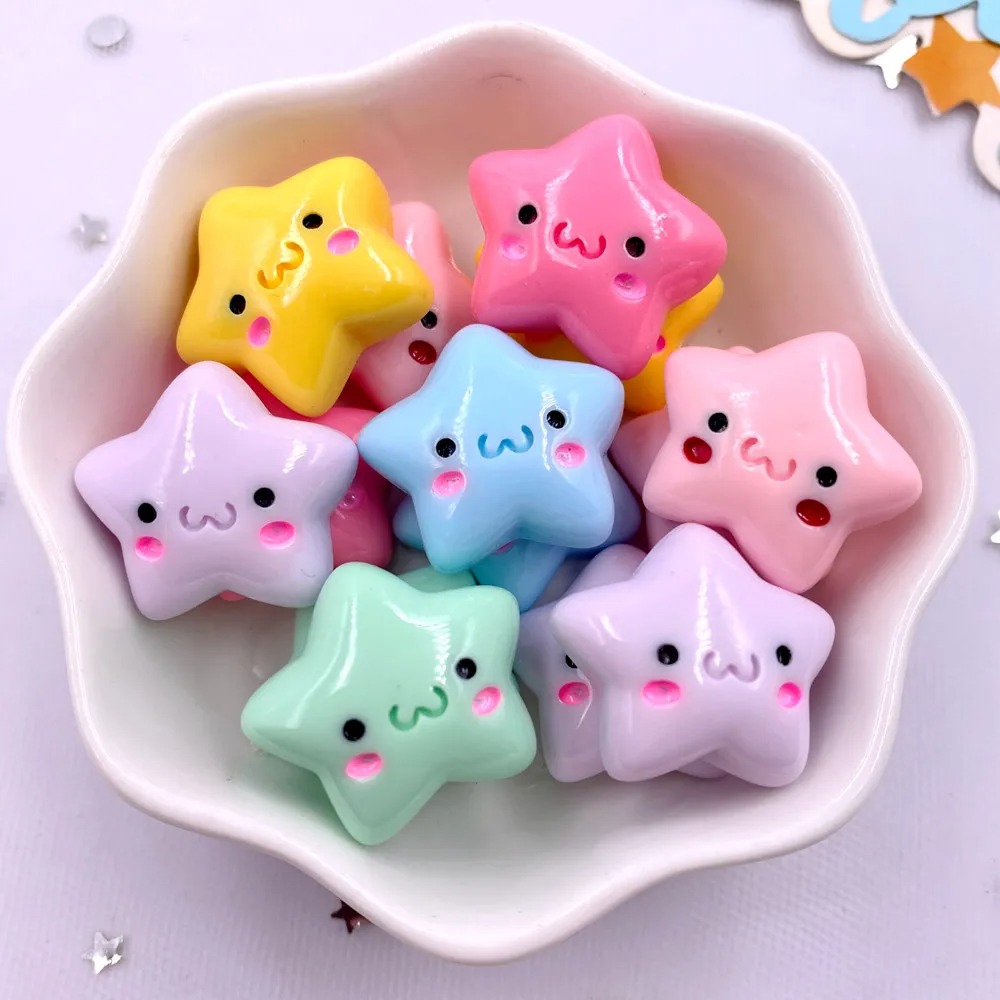 TX105 20PCS Mix Resin Kawaii M - Star Flat Back 评论和价格